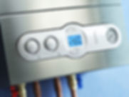 Gas boiler control panel. Gas boiler home heating