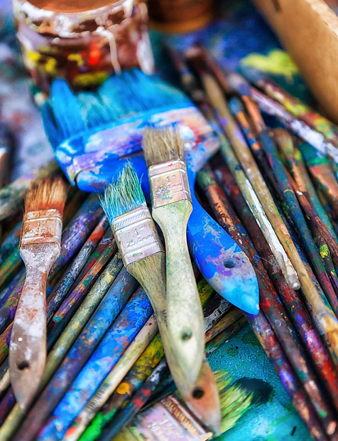 Scattered Paintbrushes