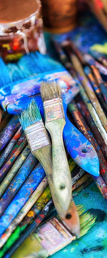 Scattered Paintbrushes