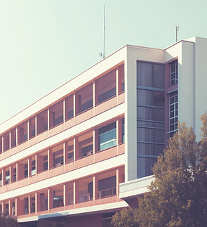 Modern hospital building