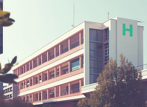 Modern hospital building