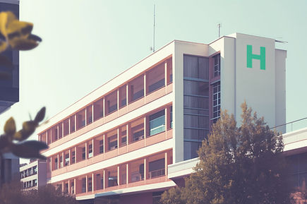 Modern hospital building