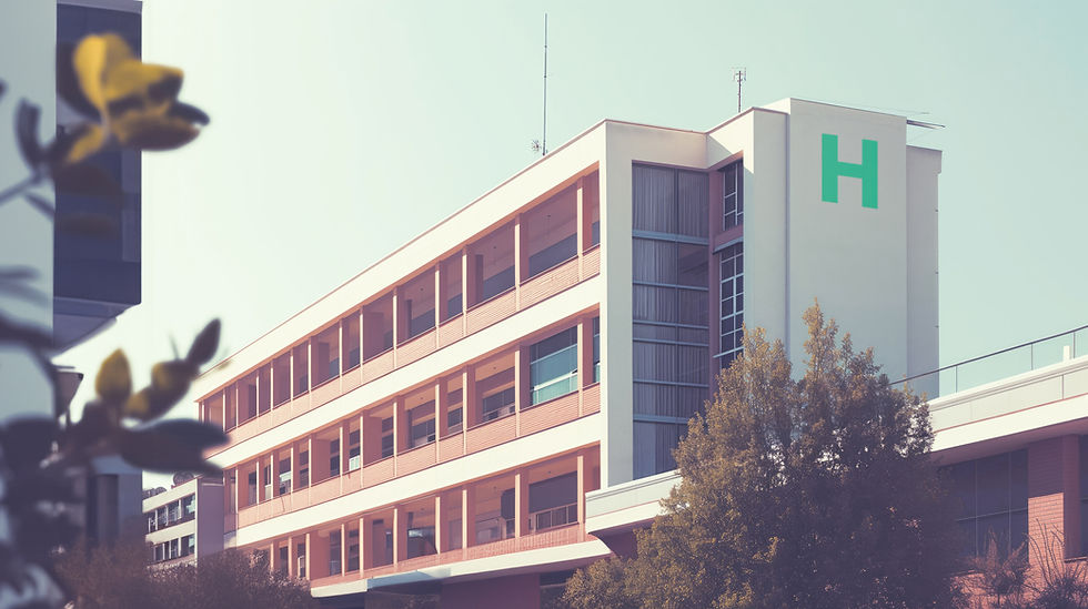 Edificio hospitalario moderno