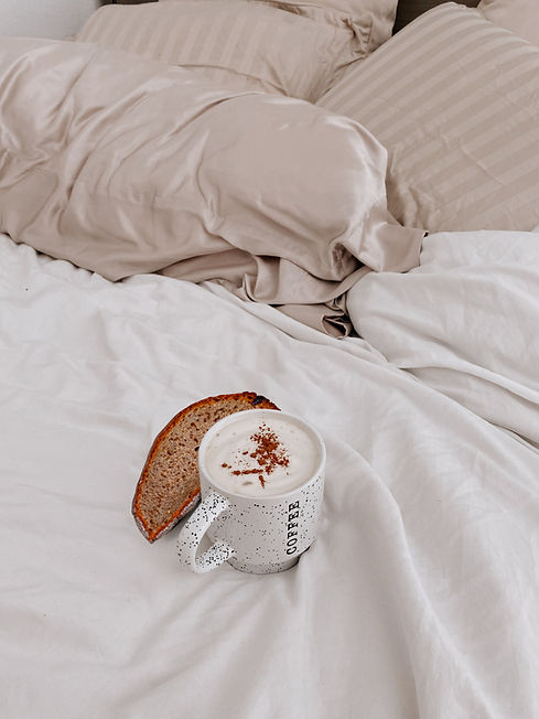 Coffee and Banana Bread in Bed