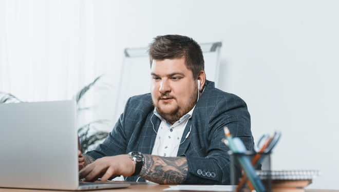 Businessman with Tattoo