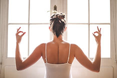 Posture de méditation de yoga