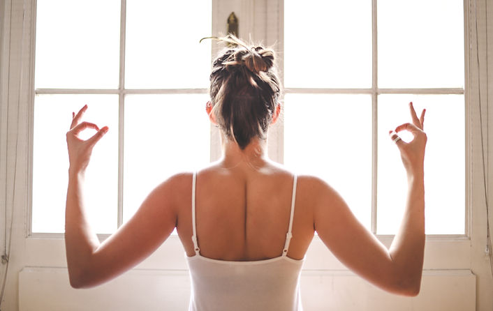 Posture de méditation de yoga
