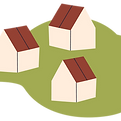 Illustration minimalistischer Häuser