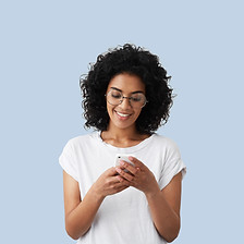 Portrait with Mobile Phone