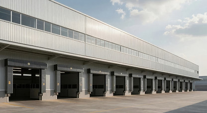 Exterior de armazém moderno