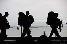 Silhouette of Soldiers