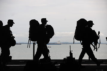 Silhouette of Soldiers