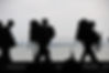 Silhouette of Soldiers