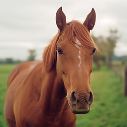 Chestnut Horse Close-up