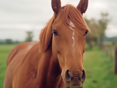 horse standing in a field