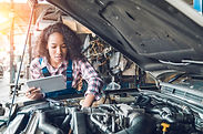 Mechanic Using Tablet
