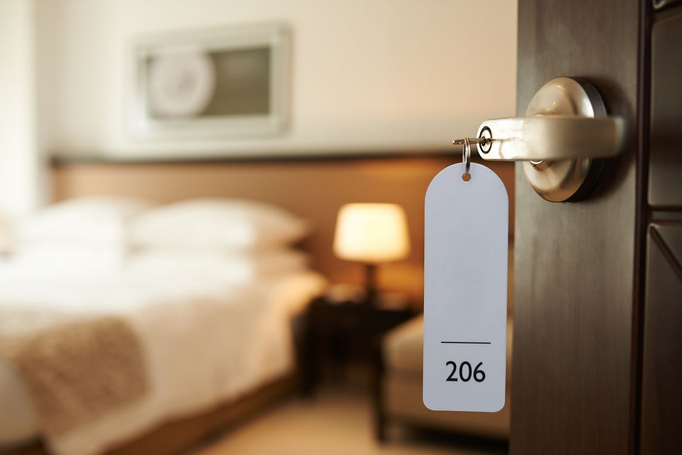 Entrée de la chambre d'hôtel