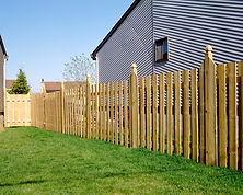 Wooden fence in garden