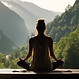 Woman Meditating Outdoors
