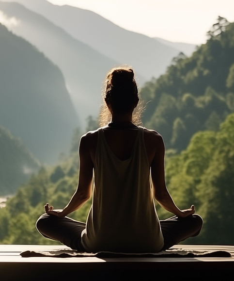 Woman Meditating Outdoors
