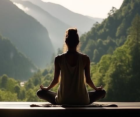 Woman Meditating Outdoors