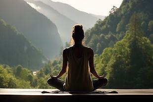 Woman Meditating Outdoors