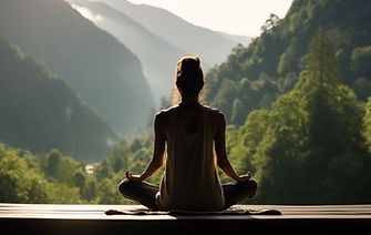 Woman Meditating Outdoors