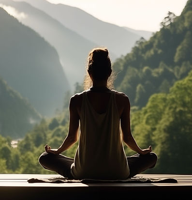 Woman Meditating Outdoors