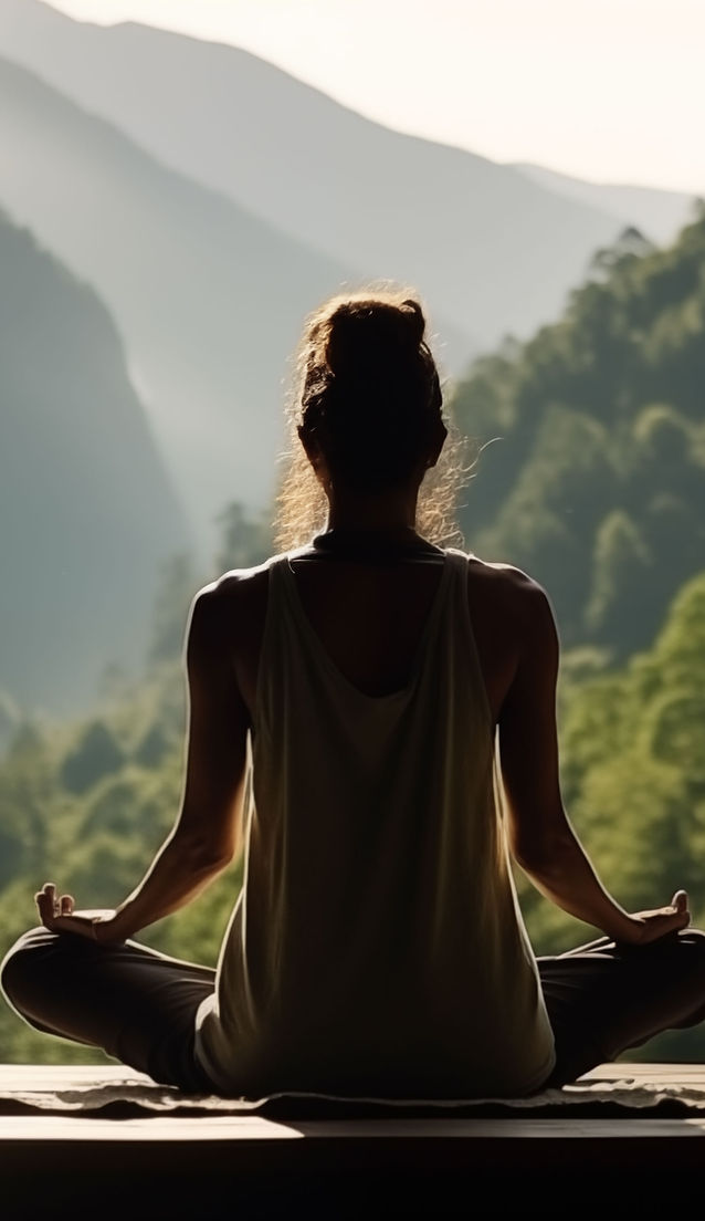 Woman Meditating Outdoors