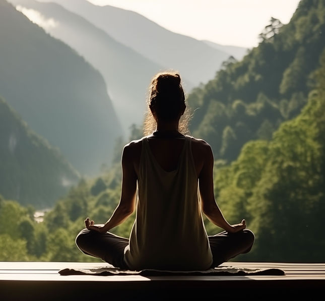 Woman Meditating Outdoors