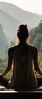 Woman Meditating Outdoors