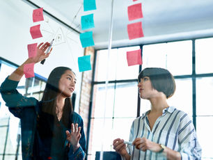 Women laying out a strategy
