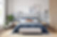 Bedroom interior with wooden furniture,