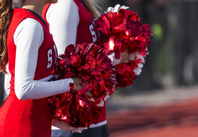 Cheerleaders in Red