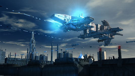 Futuristic Space Scene