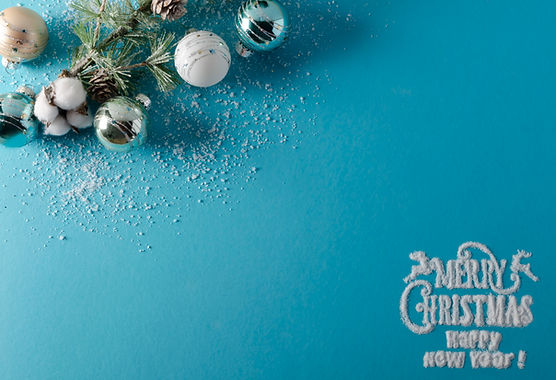 Christmas Decorations Flatlay