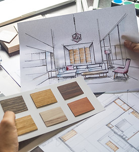 Designer d'intérieur au travail