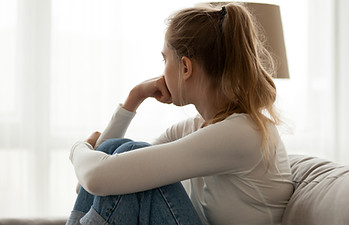 Sad on Couch