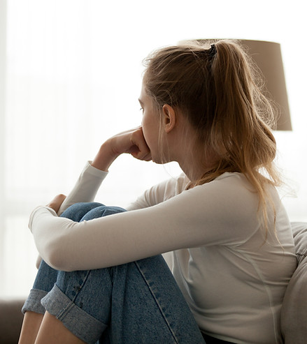 Sad on Couch