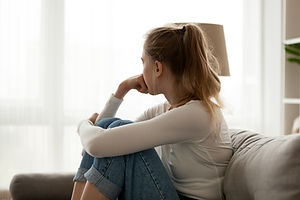 Sad on Couch