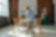 Working at Wooden Table