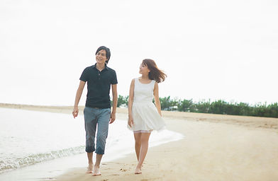 ビーチでの散歩