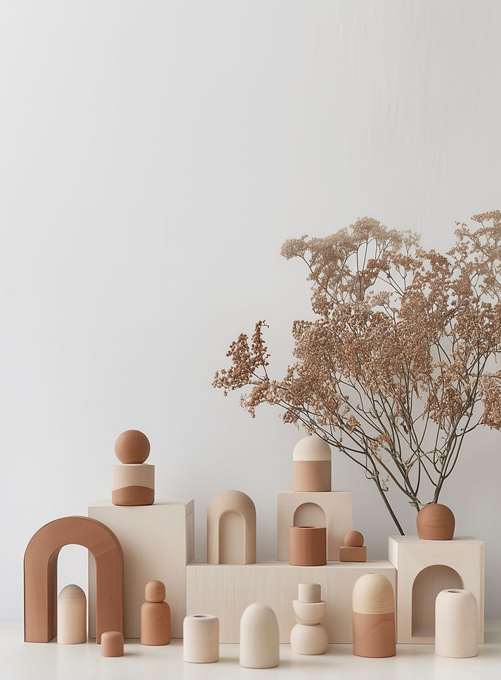 Minimal Wooden Decor Setup