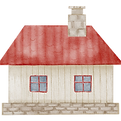Watercolor House Illustration