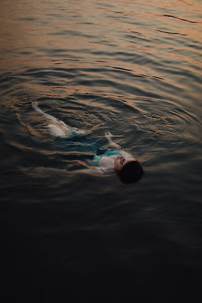 Woman Floating Calmly