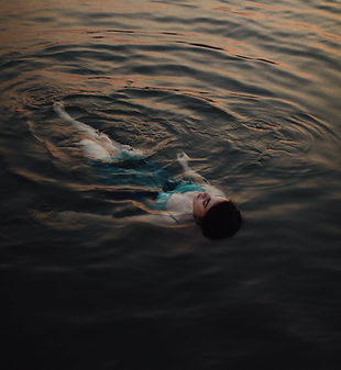 Woman Floating Calmly