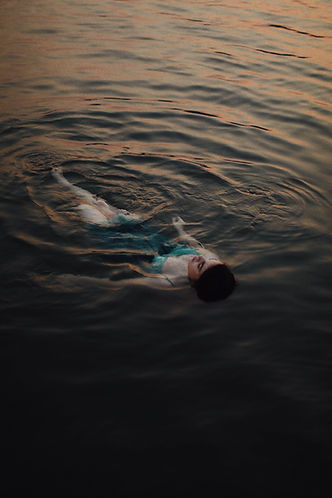 Woman Floating Calmly