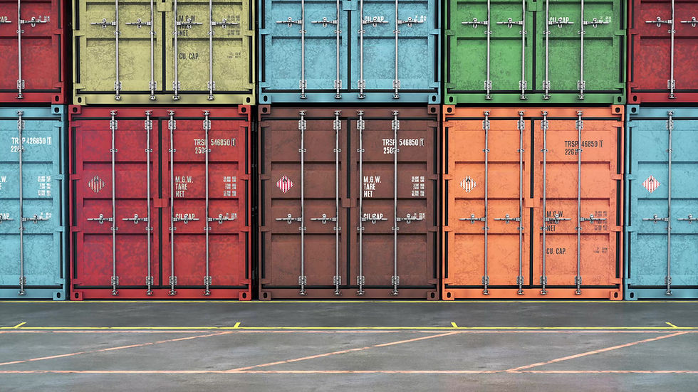 Stacked Colorful Shipping Containers
