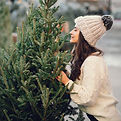 Woman With Christmas Tree