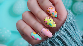 Manicure com tema de Páscoa 
